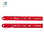 Reflective Streamers / Droppers - Red Remove Before Flight Reflective PVC Streamers